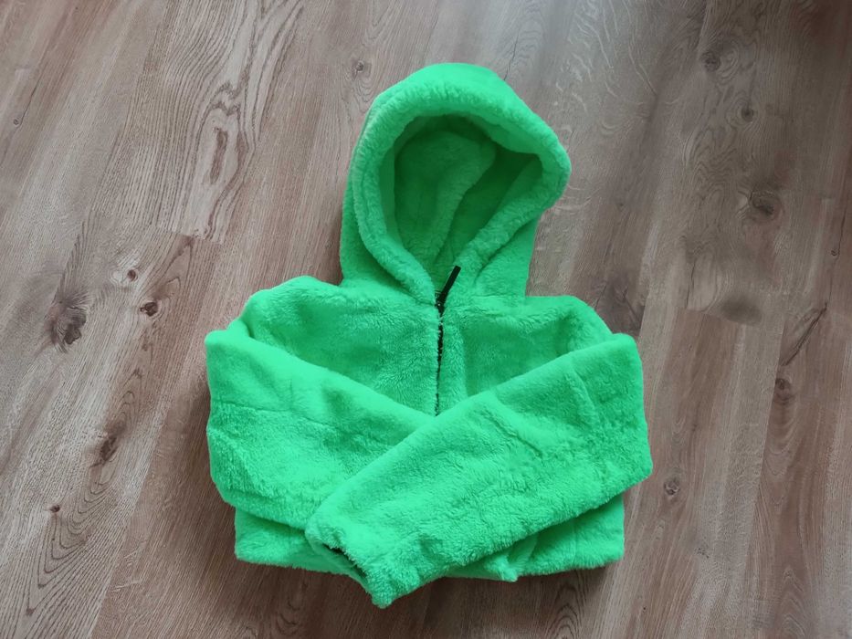 Bluza futerko ocieplacz kurtka polar neon