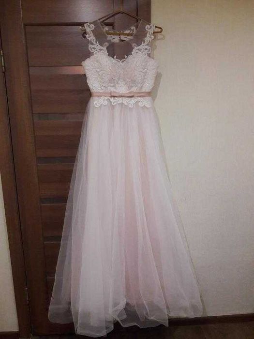 Свадебное платье пудровое пудра