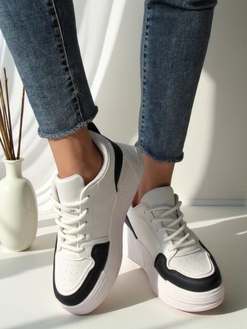 4 KOLORY 36 37 38 sneakersy 39 40 na platformie z naszywką brokatem