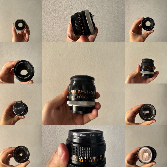 Canon A-1 + 2 Objetivas — Kit Completo Analógico