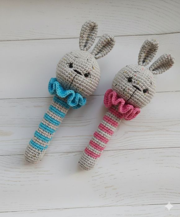 Зайка набір комплект амігурумі ручна работа подарунок для немовлят бр