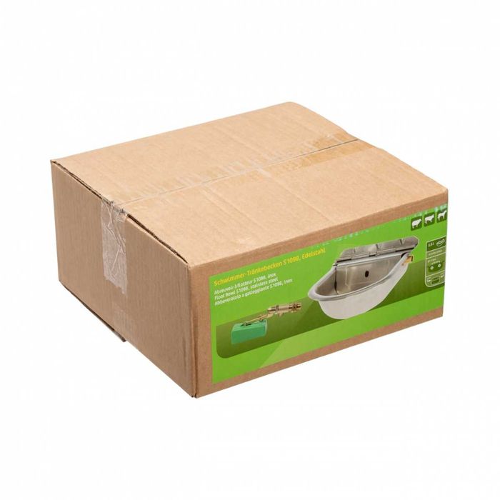 Poidło miskowe z zaworem pływakowym, ze stali nierdzewnej, 2,5 litra