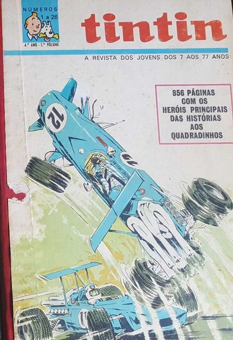 2 Livros encadernados da revista Tintin: Nº6-3ºAno e Nº7-4ºAno Anos 60