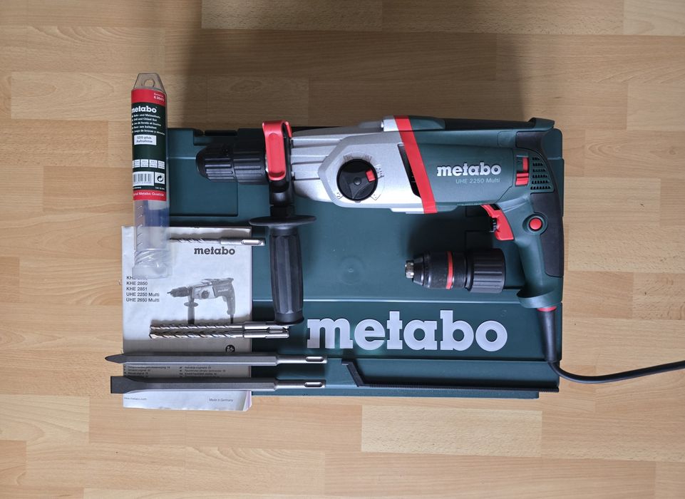 METABO UHE 2250 MULTI Młotowiertarka 2.5J SDS+705W 2xUchwyt Kucie NOWA