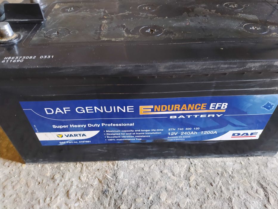 Аккумулятор б.у.225, 240,100, 60 а.ч.