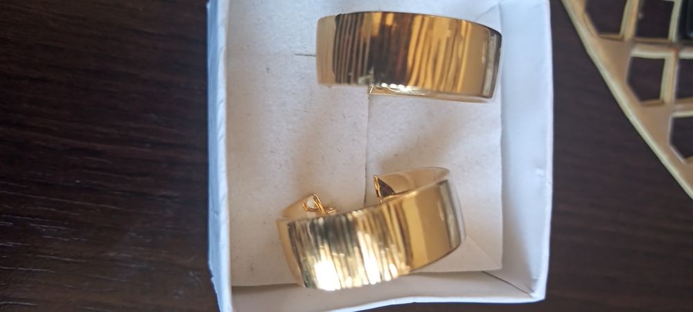 925 Srebrne kolczyki pozłacane