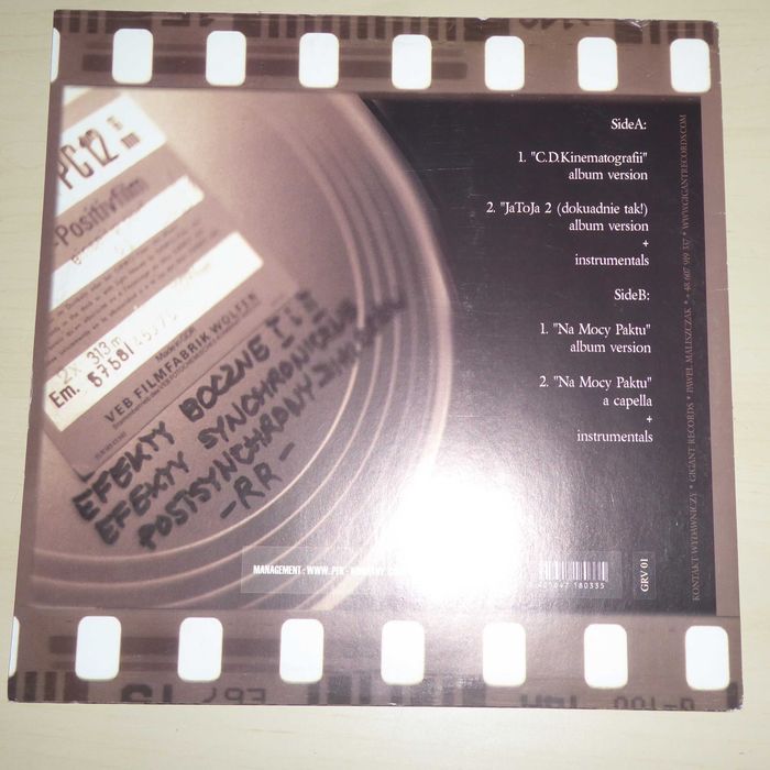 Paktofonika - Archiwum kinematografi / Winyl 1 press 2002