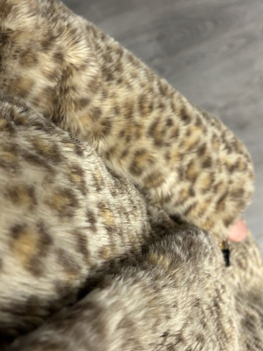 Bimbo леопардовая шуба из эко меха шубка y2k S женская