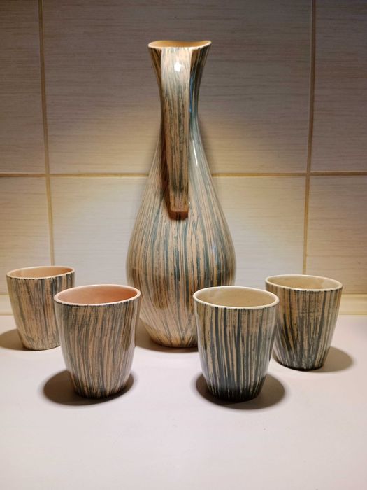 Włocławek Pikasiak J.Sowiński dzban na wino plus kubki Wzór 411