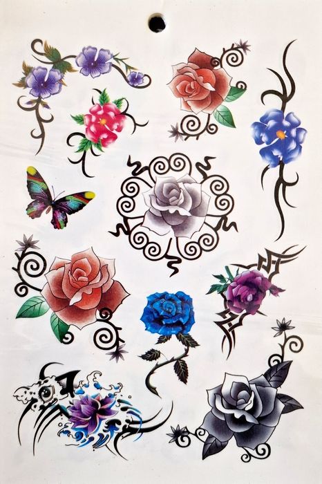 Tatuaże dla dzieci mix wzorów kolorów zestaw XXL zabawa