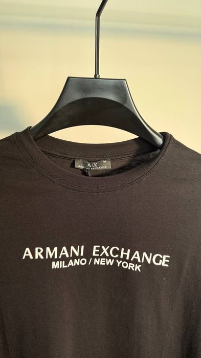 Стильна футболка Armani Exchange Milano/New York Black