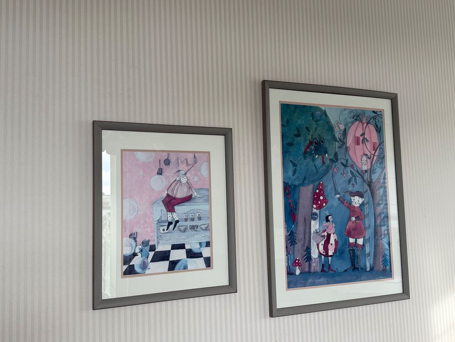 Komplet 2 dużych obrazów w eleganckiej, galeryjnej oprawie