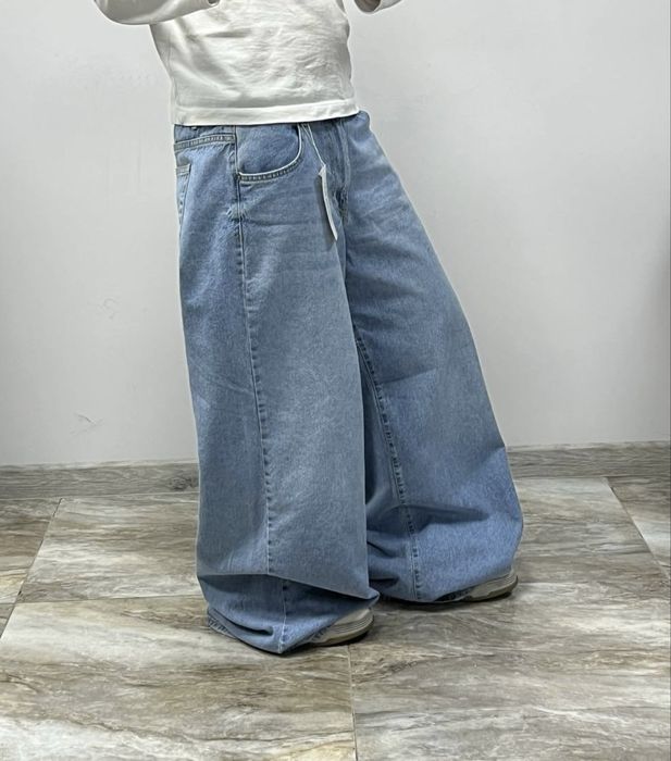 Нові мега широкі джинси світлі SUPER BAGGY rap jeans широкие джинсы бегги Jaded London
