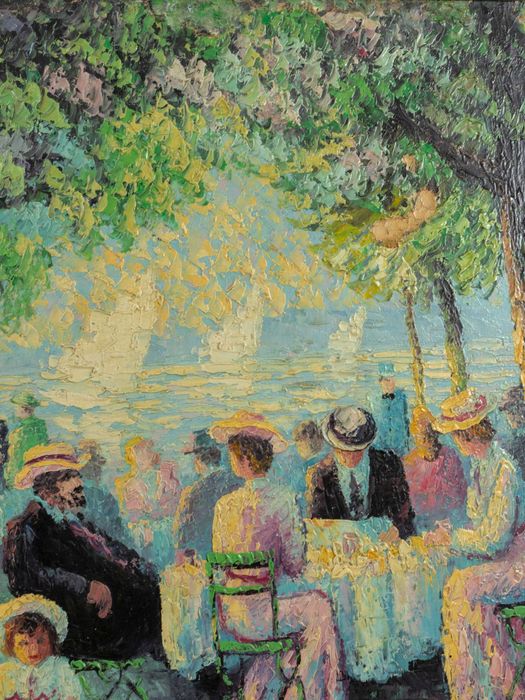 Pintura café Paris cabaré Paul Arnaux | Impressionismo