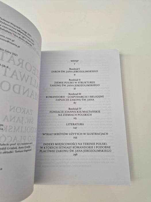 Przeoraty baliwaty komandorie Zakon św. Jana ... Tadeusz W.  Lange