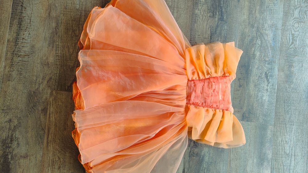 Sukienka dziewczynki 110 balowa długa tiulowa elegancka świąteczna wiz