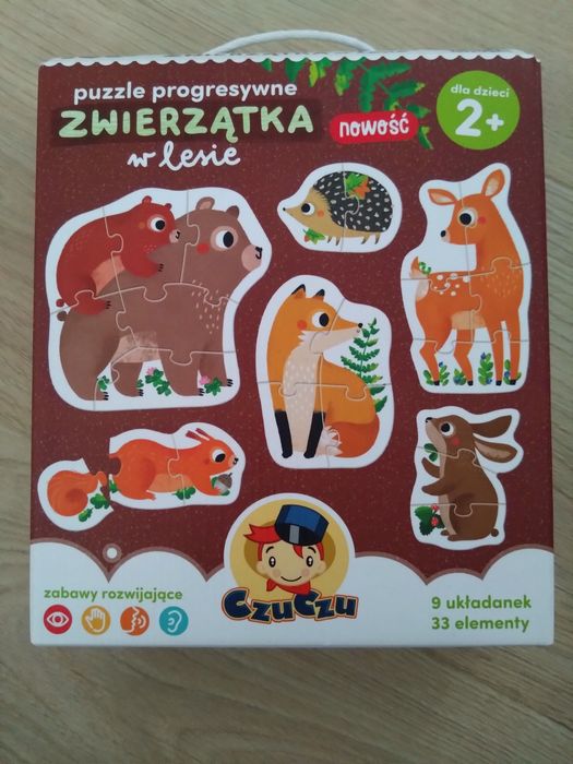 Puzzle progresywne dla maluszków 2+ Czuczu 3 zestawy