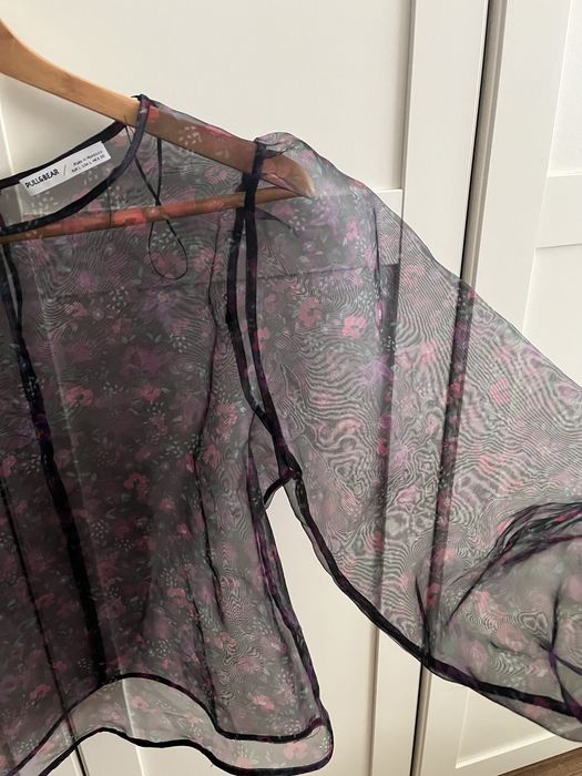 Camisola transparente roxa L da Pull&Bear