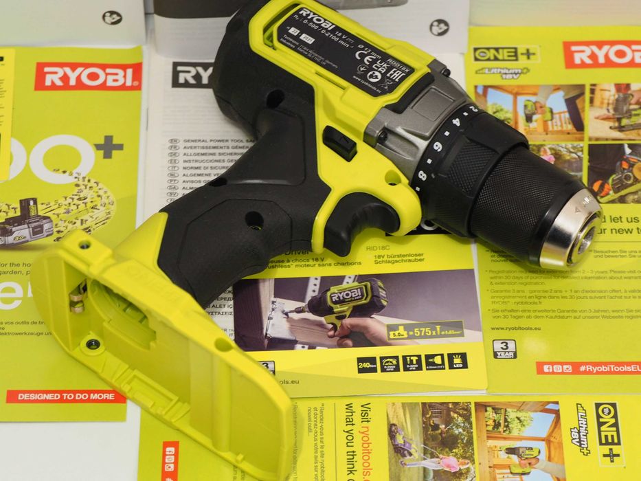 RYOBI RDD 18 X wkretarka bezszczotkowa Moc 95Nm Germany