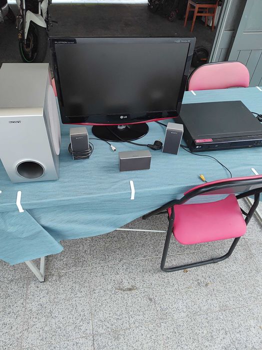 tv lcd LG 22 mais home cinema lg colunas sony