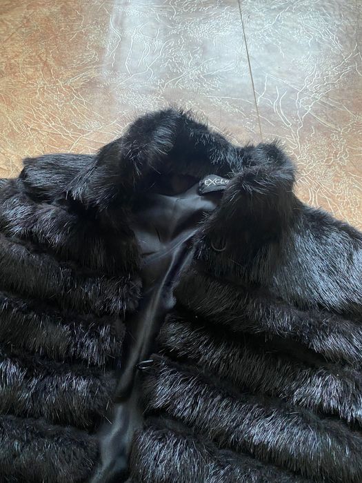 Шуба чорна, нутрія натуральна