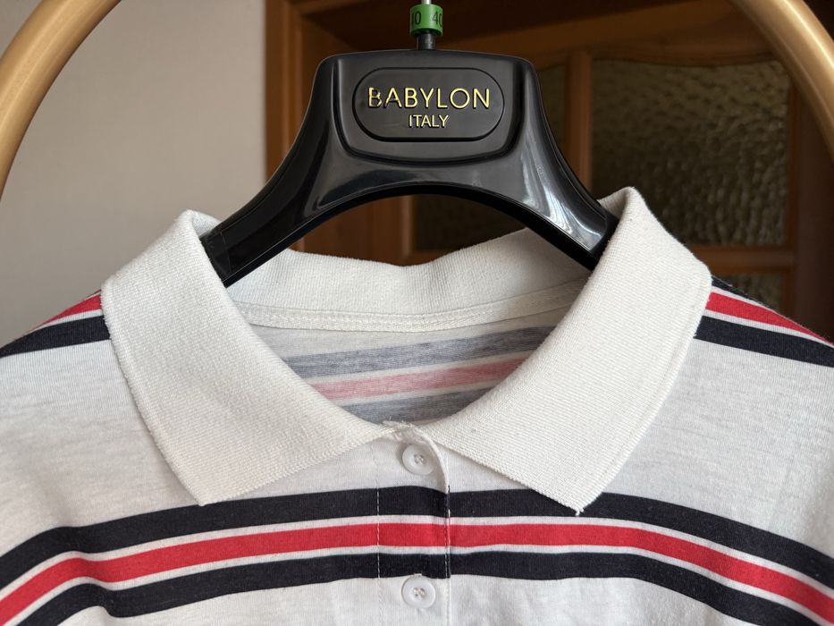 krótka bluzka polo z długim rękawem