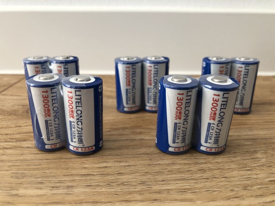 Akumulatorki LITELONG 1300mAh CR123A LiFePo4 8 sztuk