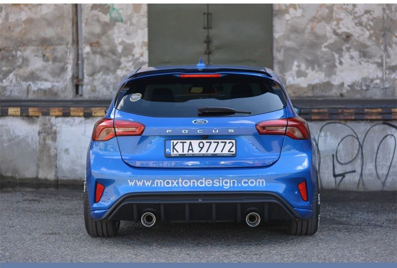 DIFUSOR TRASEIRO FORD FOCUS ST / ST-LINE MK4 2018-- PRETO BRILHANTE