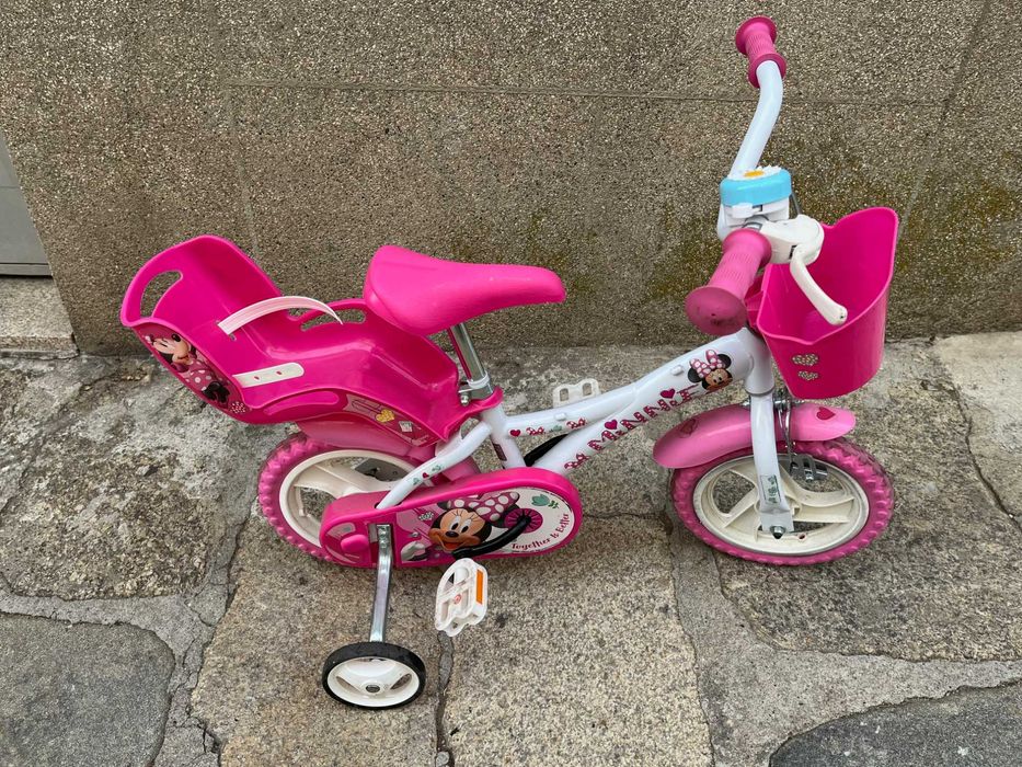 Bicicleta Criança Minnie Mouse 12 Polegadas 3-5 Anos