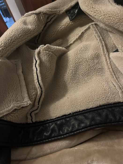 Casaco imitacao pele com pelo de borrego