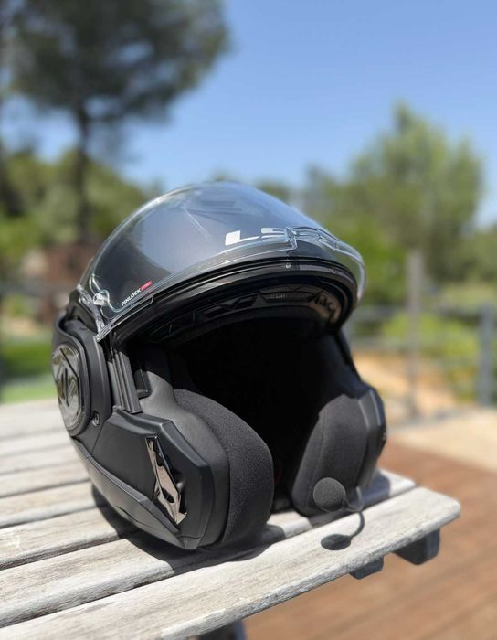 Capacete modular LS2 FF906 Advant preto mate, tamanho S