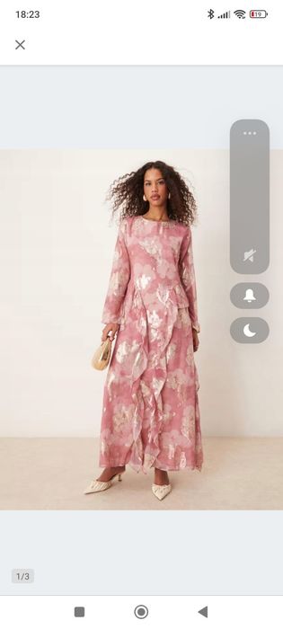 Nowa sukienka maxi kwiaty falbany xxl