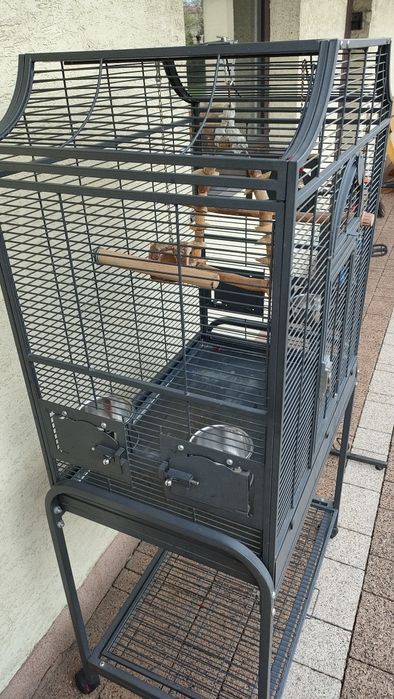 Klatka dla papug duża solidna dużo funkcji