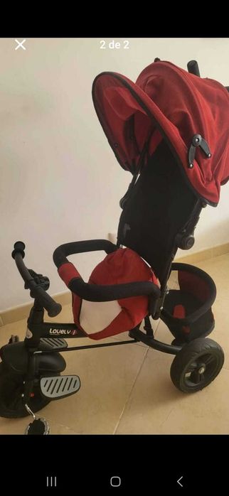 Triciclo Evolutivo Vermelho e Preto - como novo