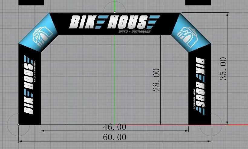 Arco de meta "pórtico" personalizado! Insuflável.