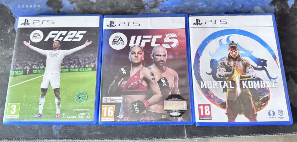 MK1, UFC 5 e FC 25 para Ps5