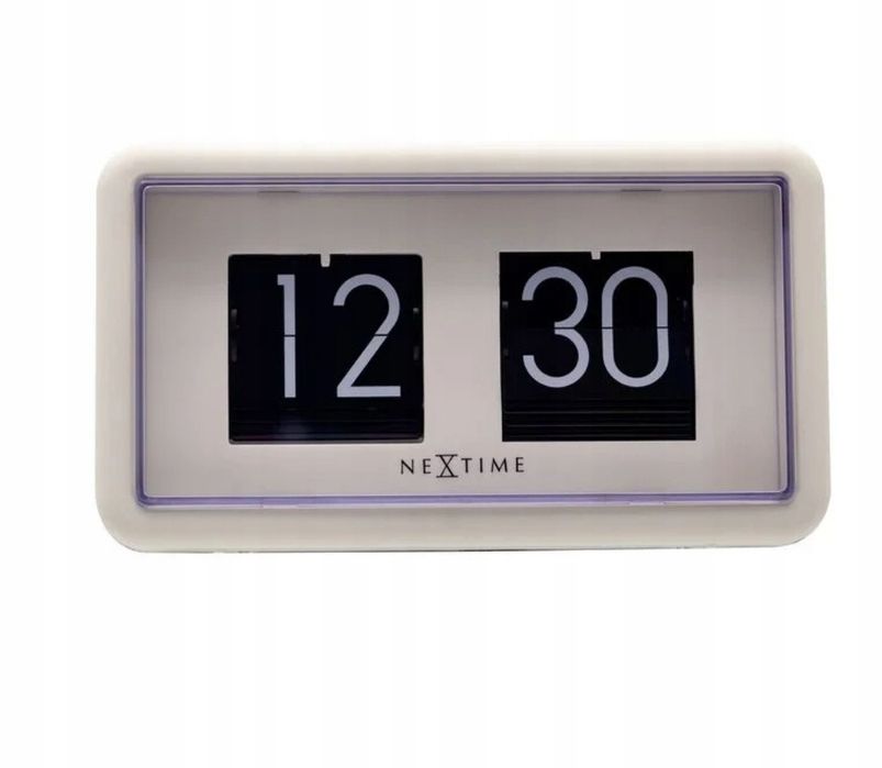 Zegar stołowy nextime biały, czarny 18cm