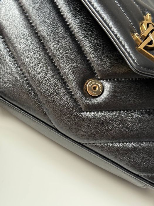 Сумка YSL Yves Saint Laurent LouLou Small Lux 1:1 шкіра | чорна