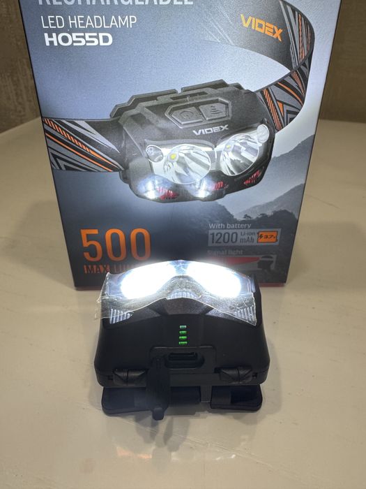 Налобний світлодіодний ліхтарик VIDEX VLF-H055D 500 Lm 5000 K