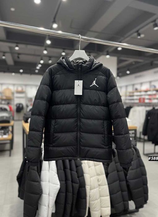 Nike Jordan Черная Куртка » Мужской Пуховик Найк Джордан Чорний