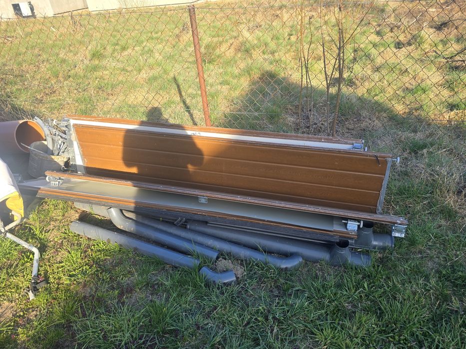 Brama garażowa zdemontowana