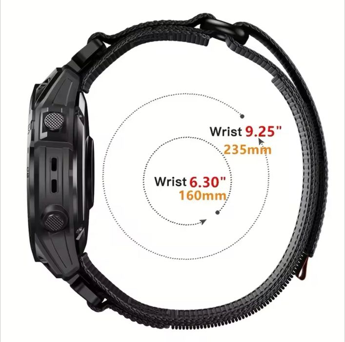 Нейлоновий тактичний ремінець на липучці 22 ММ 26 ММ QUICKFIT Garmin