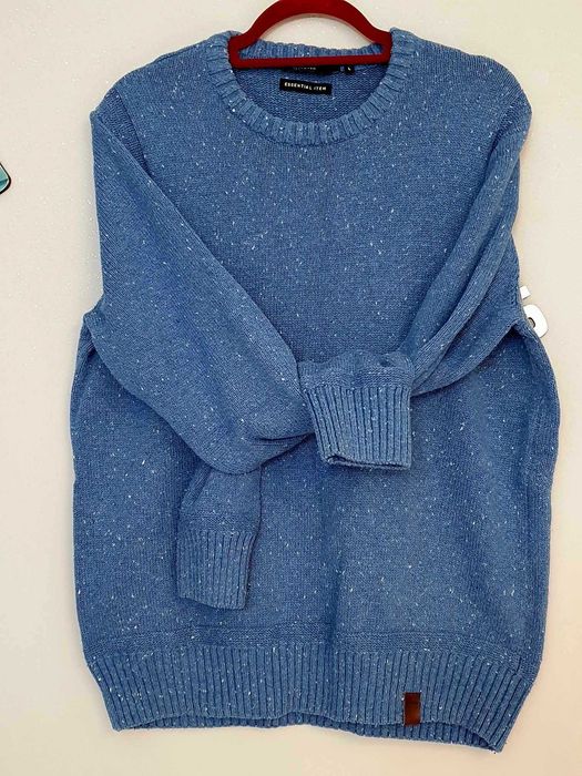 Reserved Sweter Niebieski Nakrapiany Melanż