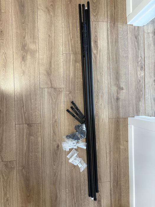Karnisz podwójny czarny 320 cm