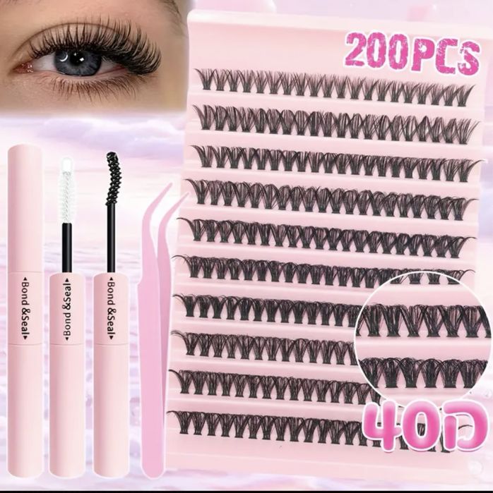 Набір накладних вій пучки 40D