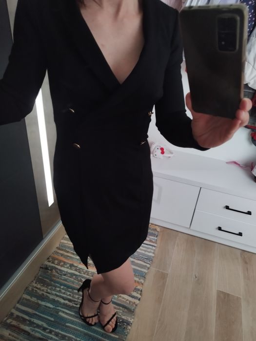Sukienka damska mała czarna mini sexi Zara Even odd