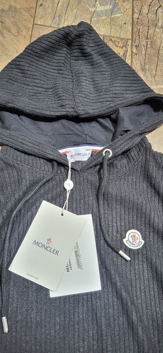 Czarny dres damski dzianina szeroki prążek cudo premium S