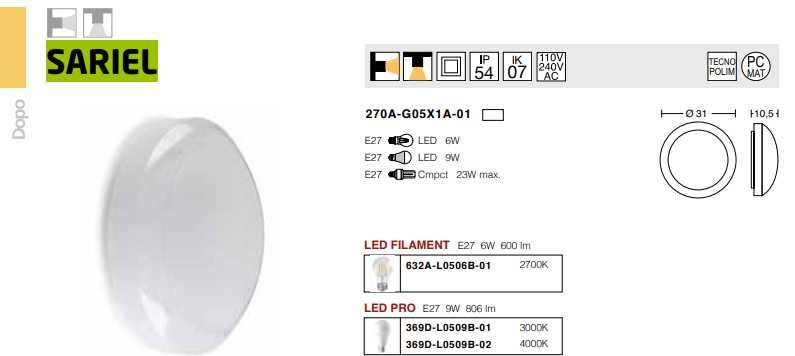 Aplique Dopo SARIEL 270AG05X1A01