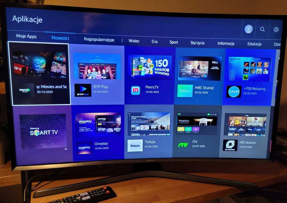 Samsung 40" FullHD zakrzywiony smart wifi netflix amazon youtube