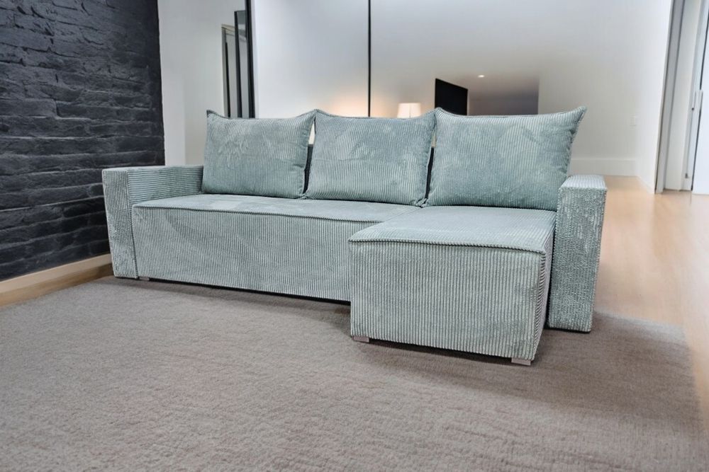 Narożnik Kanapa Sofa Funkcja Spania Rogówka